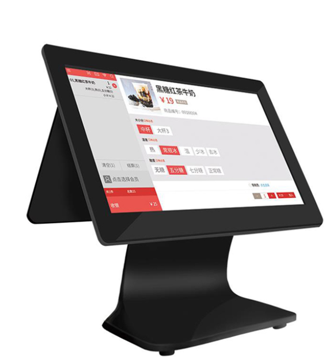 Android or windows desktop POS Double 15'' single or dual touch screen A5 high performance for point of sale